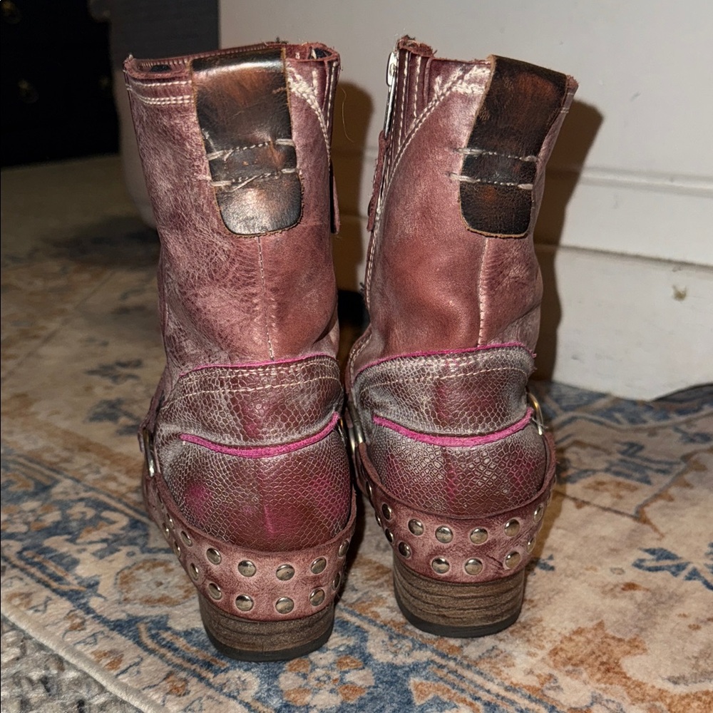 Studded Leather Ankle Boots - Picture 3 of 9